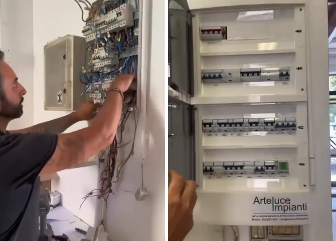 Impianto elettrico per il beer shop